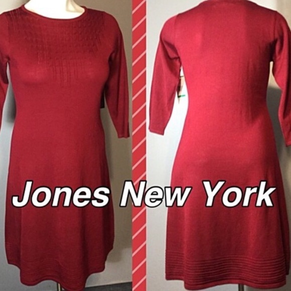 Jones New York Dresses & Skirts - Jones New York Red Sweater Dress - NWT